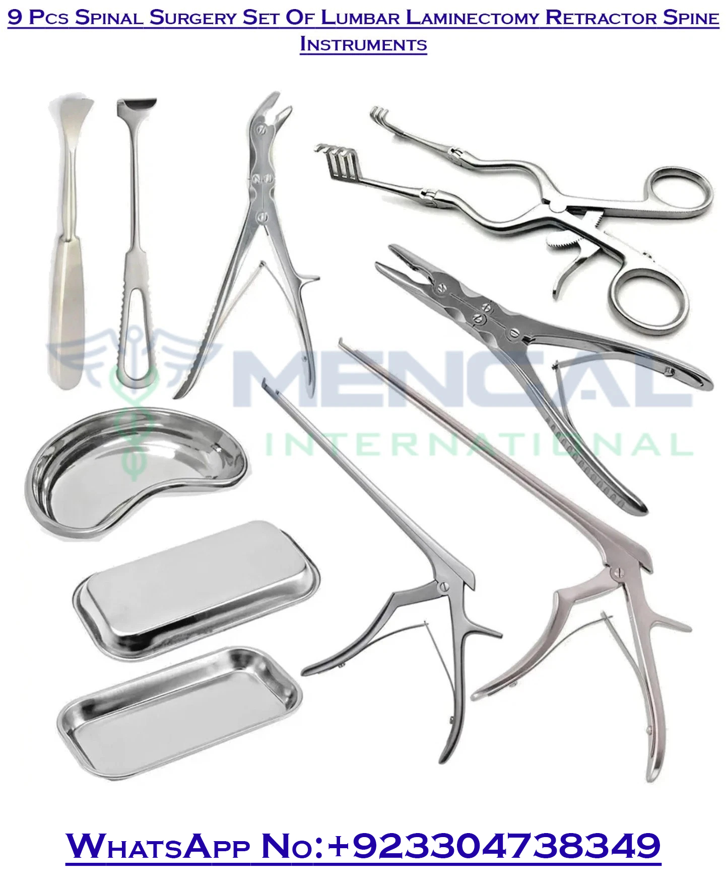 Spinal Surgery Set Of 9 Pcs Lumbar Laminectomy Retractor Spine Instruments
