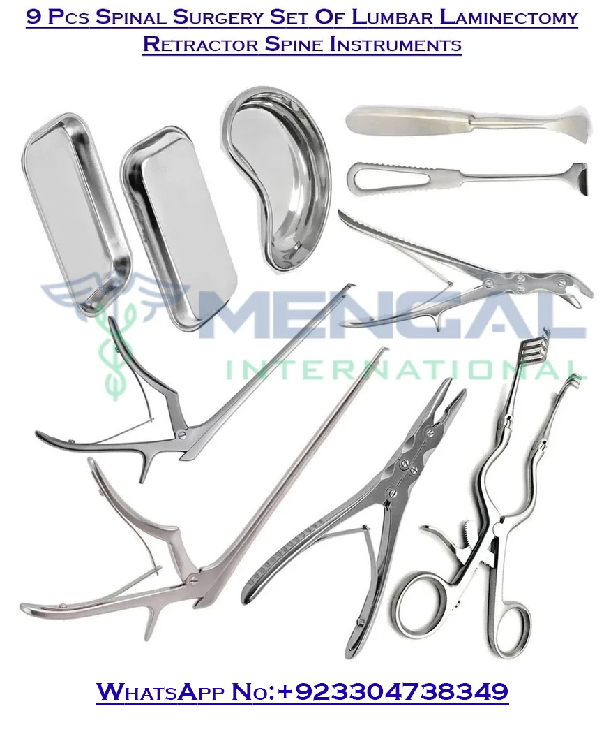 Spinal Surgery Set Of 9 Pcs Lumbar Laminectomy Retractor Spine Instruments