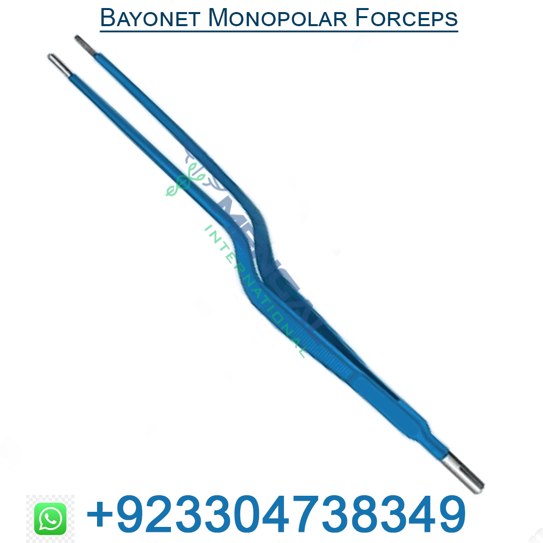 Bayonet Monopolar Forceps Electrosurgery Instruments