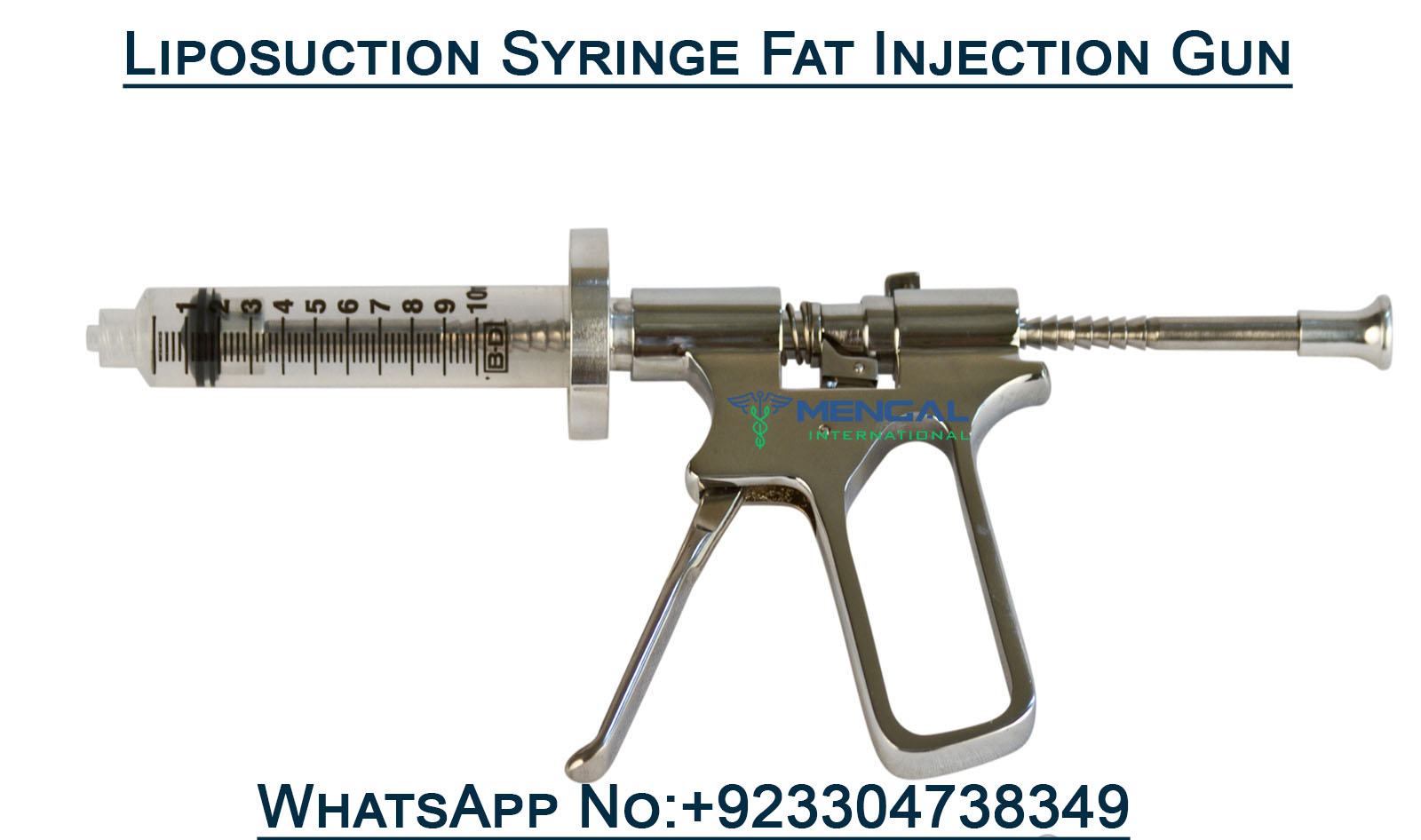 Liposuction Syringe Fat Injection Gun For Plastic & Cosmetic Surgery Instruments