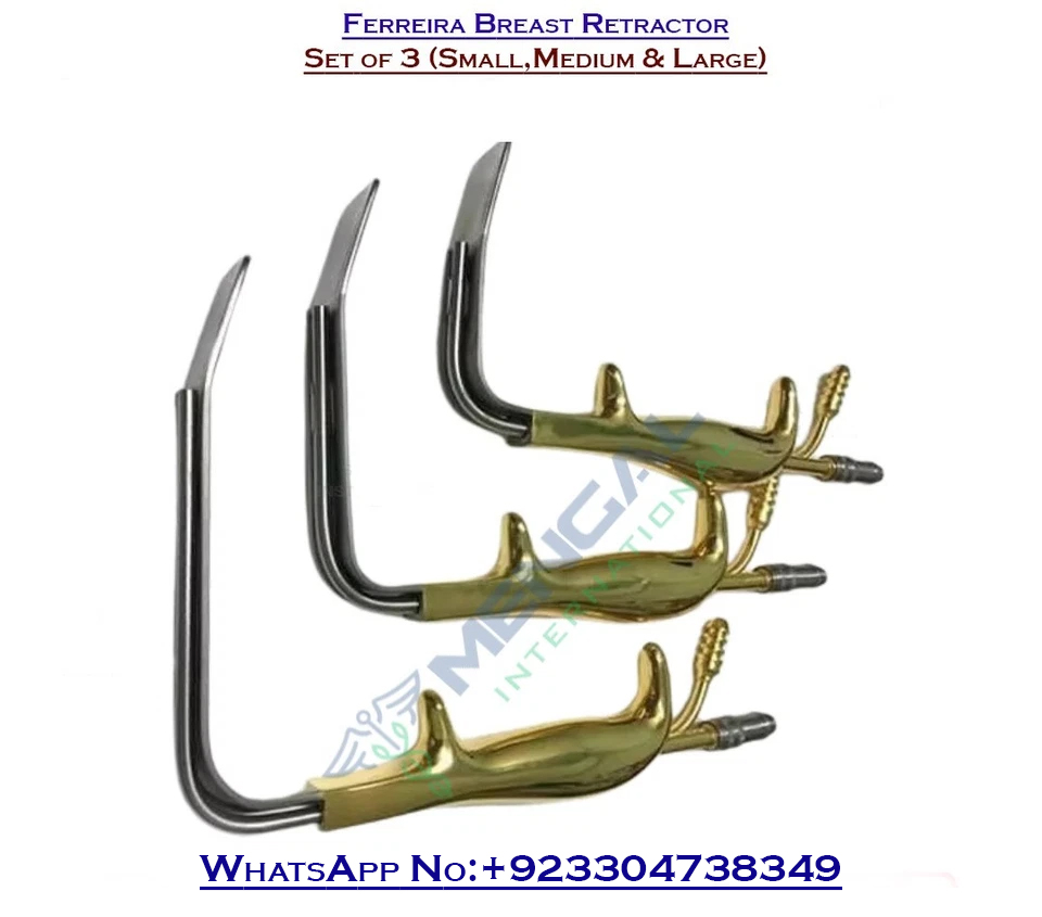 Ferreira Breast Retractor 3 Pcs (small, Medium, Large) Plastic Surgery Instruments