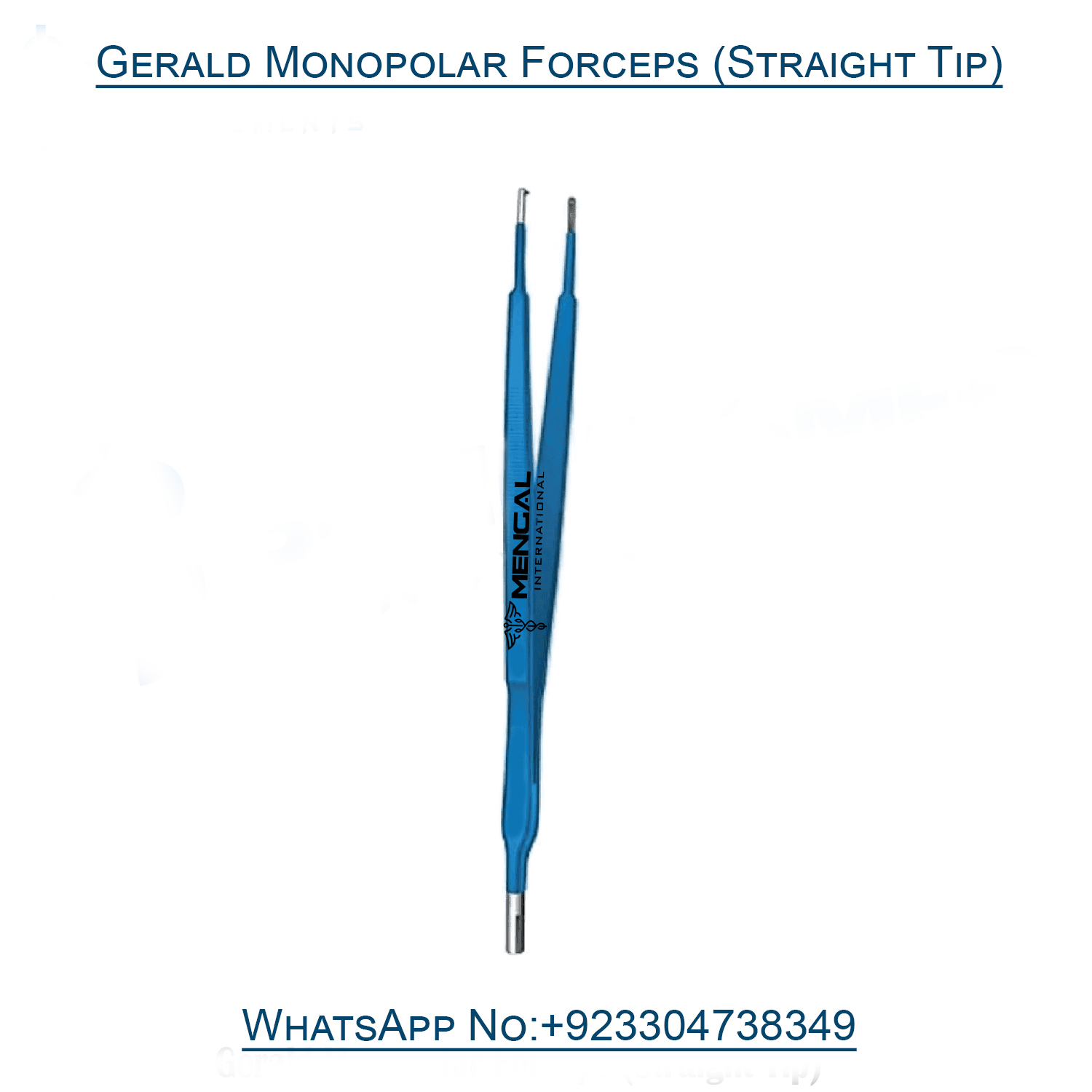 Gerald Monopolar Forceps Straight Tip Electrosurgery Instruments