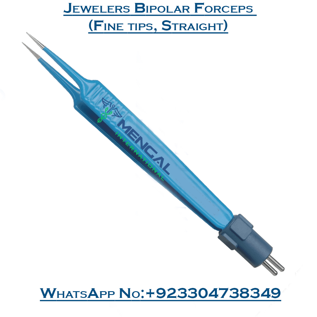Jewelers Bipolar Forceps (Fine tips, Straight) Electrosurgery Instrument