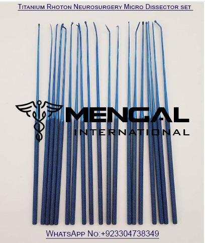 Titanium Rhoton Neurosurgery Micro Dissector set of 19 PCs