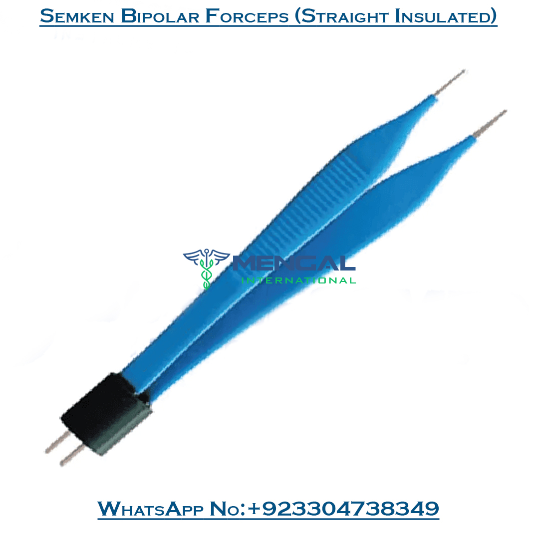 Semken Bipolar Forceps (Straight Insulated) Electrosurgery Instruments