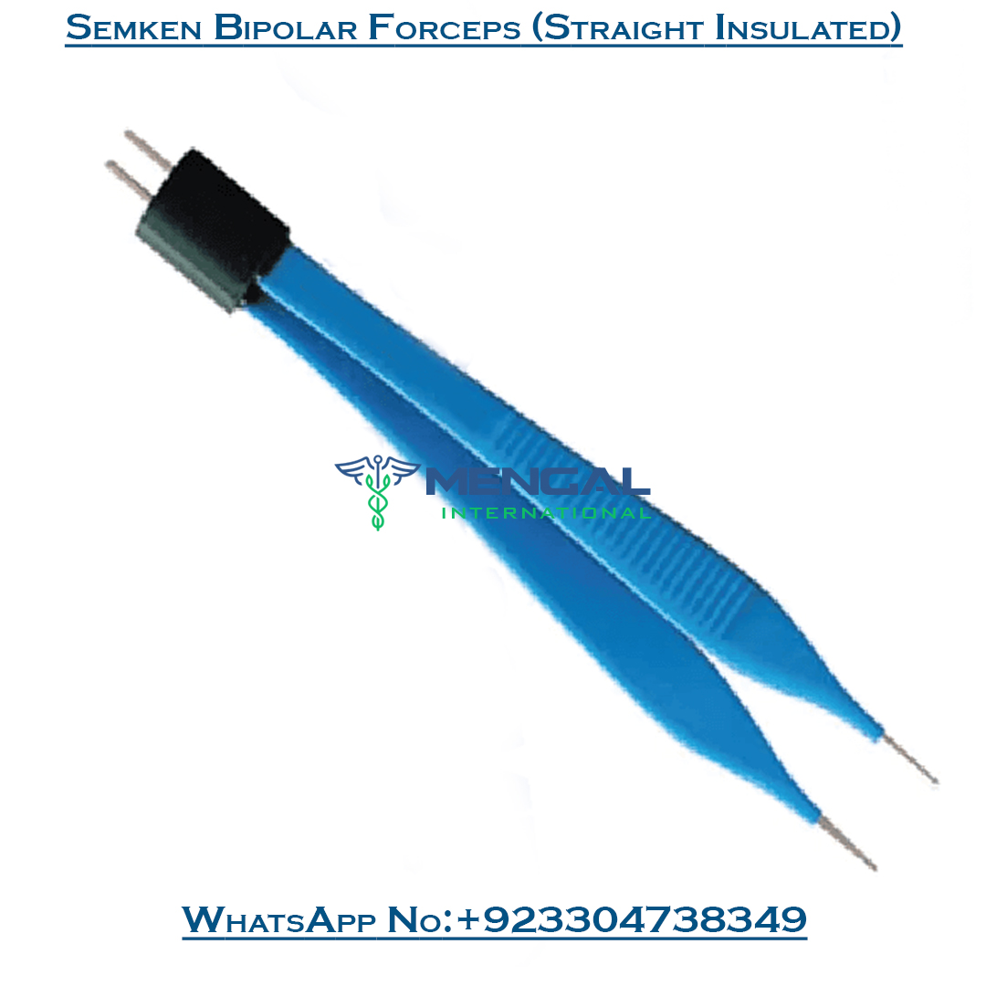 Semken Bipolar Forceps (Straight Insulated) Electrosurgery Instruments