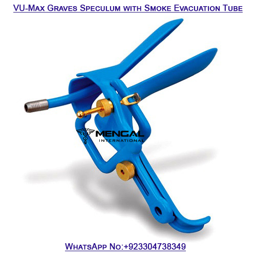 VU-Max Graves Speculum with Smoke Evacuation Tube Electrosurgical Gynecological Instruments