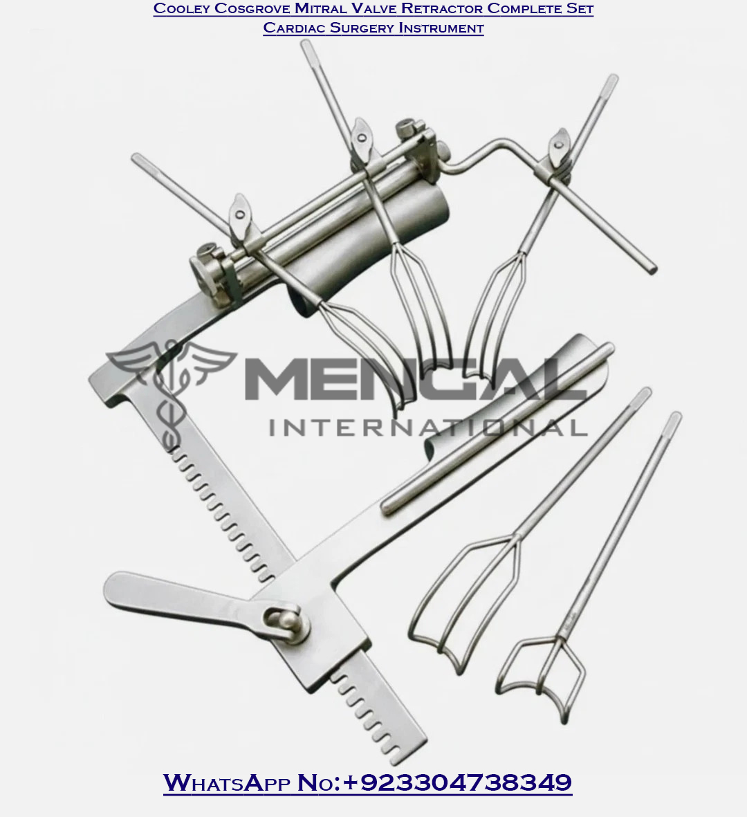 Cooley Cosgrove Mitral Valve Retractor Complete Set Cardiac Surgery Instrument - Image 2