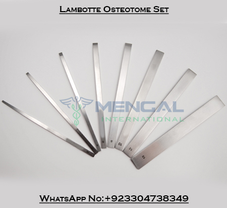 Lambotte Osteotome Set German Grade Surgical Orthopedic Instruments Stainless Steel Bone Chisel Set