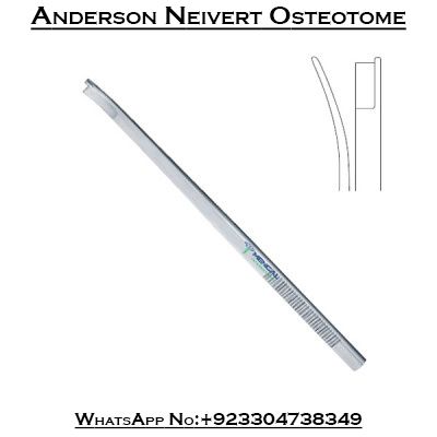 Anderson Neivert Osteotome 8″ German Grade Surgical Orthopedic Instrument 4mm 7mm Right Left Straight Curved