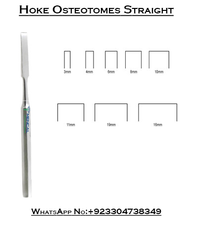 Hoke Osteotomes Straight German Grade Surgical Orthopedic Instruments Stainless Steel Bone Chisels